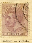 Stamps Spain -  Alfonso XII Ed 1882
