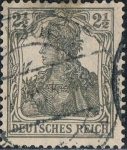 Stamps Germany -  ALEGORÍA DE GERMANIA 1916-19. LEYENDA DEUTCHES REICH. FILIGRANA LOSANGES. Y&T Nº 97