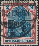 Stamps : Europe : Germany :  ALEGORÍA DE GERMANIA 1920-22. LEYENDA DEUTCHES REICH. FILIGRANA LOSANGES. Y&T Nº 130