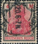 Stamps : Europe : Germany :  ALEGORÍA DE GERMANIA 1920-22. LEYENDA DEUTCHES REICH. FILIGRANA LOSANGES. Y&T Nº 131