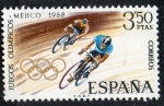 Stamps Spain -  1887- XIX Juegos Olimpicos en Méjico. Ciclismo.