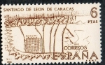 Stamps Spain -  1893- Forjadores de América. Plano de Santiago de León de Caracas.