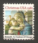 Stamps United States -  1359 - Navidad, Cuadro de Botticelli
