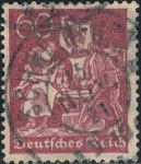 Stamps Germany -  OFICIOS 1921-22. FILIGRANA LOSANGES. HERREROS. Y&T Nº 145