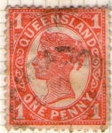 Stamps United Kingdom -  Queensland-Reina Victoria