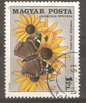 Stamps Hungary -  MARIPOSA  Y  MARGARITAS