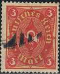 Stamps : Europe : Germany :  CORNETA DE POSTAS 1922-23. FILIGRANA LOSANGES. Y&T Nº 194