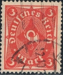 Stamps : Europe : Germany :  CORNETA DE POSTAS 1922-23. FILIGRANA B. Y&T Nº 206