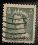 Stamps : America : Canada :  Reina Isabe II