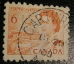 Stamps : America : Canada :  Reina Isabel II