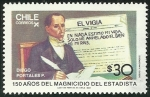 Stamps Chile -  DIEGO PORTALES - 150 AÑOS DEL MAGNICIDIO DEL ESTADISTA 