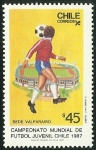 Stamps Chile -  CAMPEONATO MUNDIAL DE FUTBOL JUVENIL CHILE 1987 - SEDE VALPARAISO