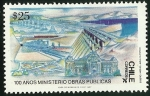 Stamps Chile -  100 AÑOS MINISTERIO  OBRAS PUBLICAS