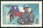 Stamps Chile -  CENTENARIO ESCUELA DE INFANTERIA