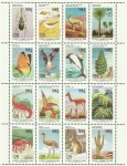 Stamps Chile -  FLORA Y FAUNA CHILENA