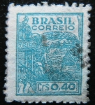 Stamps Brazil -  Máquinaria de recolección de Trigo