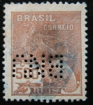 Stamps : America : Brazil :  Mercurio Troquelado