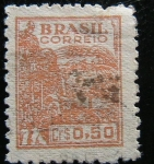 Stamps Brazil -  Máquinaria de recolección de Trigo