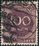 Stamps Germany -  CIFRAS 1923. FILIGRANA B. Y&T Nº 243
