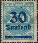 Stamps : Europe : Germany :  SOBRECARGADOS 1923. Y&T Nº 261