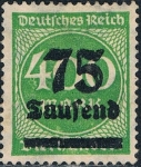 Stamps : Europe : Germany :  SOBRECARGADOS 1923. Y&T Nº 263