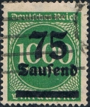 Stamps : Europe : Germany :  SOBRECARGADOS 1923. Y&T Nº 264