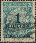 Stamps Germany -  CIFRAS 1923. FILIGRANA B. Y&T Nº 25