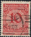 Stamps Germany -  CIFRAS 1923. REFORMA MONETARIA. FILIGRANA B. Y&T Nº 333