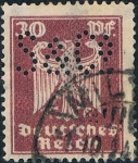 Stamps : Europe : Germany :  NUEVA ÁGUILA HERÁLDICA 1924-25. FILIGRANA B. Y&T Nº 352. RESERVADA