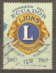 Sellos de America - Ecuador -  EMBLEMA  CLUB  DE  LEONES