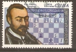 Sellos de America - Cuba -  RUY  LOPEZ  SEGURA  Y  TABLERO  DE  AJEDREZ