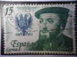 Stamps Spain -  Carlos I-Escudo de Armas-Rey de España-Casa de Autria