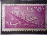 Stamps Spain -  Ed;1178-Super Constellation Nao Santa Maria