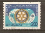 Sellos de America - Uruguay -  EMBLEMA  CLUB  ROTARIO  Y  HEMISFERIOS