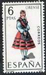 Stamps Spain -  1908- Trajes típicos españoles. ORENSE. 