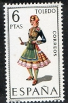 Stamps : Europe : Spain :  1960- Trajes típicos españoles. TOLEDO.