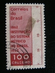 Stamps : America : Brazil :  100 años del Instituto de Sistema Metrico de Brasil 