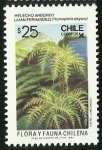 Stamps Chile -  HELECHO ARBOREO - FLORA Y FAUNA ISLA JUAN FERNANDEZ