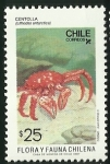 Stamps Chile -  CENTOLLA - FLORA Y FAUNA ISLA JUAN FERNANDEZ