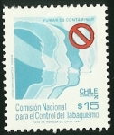 Stamps Chile -  COMISION NACIONAL PARA EL CONTROL DEL TABAQUISMO