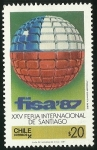 Stamps : America : Chile :  FISA 87 - XXV FERIA INTERNACIONAL DE SANTIAGO