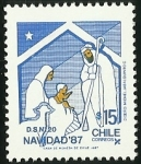 Stamps Chile -  NAVIDAD 87