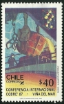 Sellos de America - Chile -  CONFERENCIA INTERNACIONAL COBRE 87 - VIÑA DEL MAR