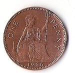 monedas de Europa - Reino Unido -  01A - GRAN BRETAÑA PENNY