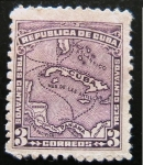 Stamps Cuba -  Mapa