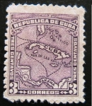 Stamps : America : Cuba :  Mapa