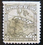 Stamps : America : Cuba :  Mapa