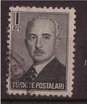 Sellos de Asia - Turqua -  Presidente Inonu