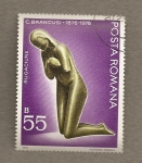Stamps Romania -  Escultura por C. Brancusi