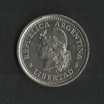 monedas de America - Argentina -  Libertad / variante de cuño.